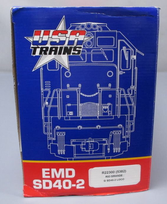 USA Trains R22300 G Scale Rio Grande SD-40-2 Diesel Locomotive #5382