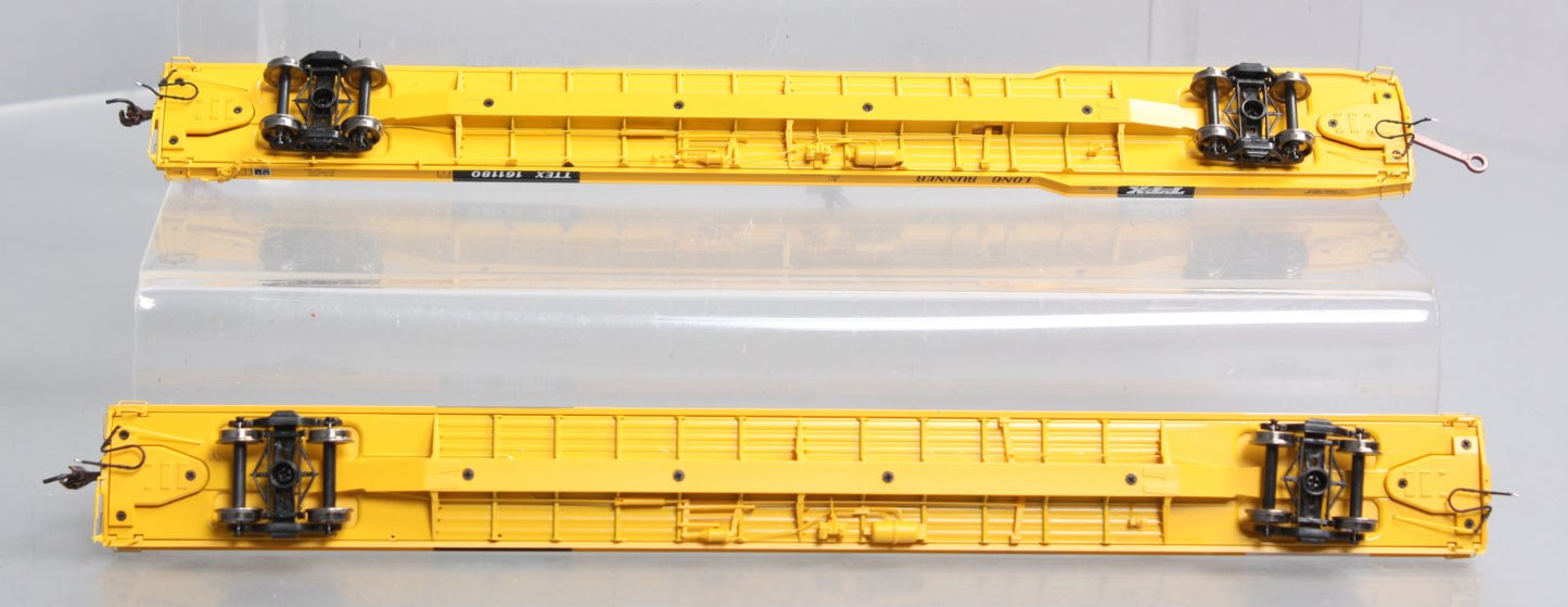 Athearn G29551 HO Scale TTX/TTEX F89F 89' Flat Cars #161180 (Set of 2)