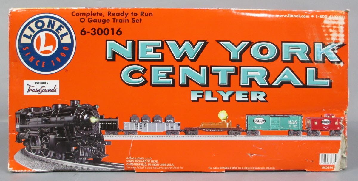 Lionel 6-30016 O Gauge NYC FlyerSteam Train Set with TrainSounds