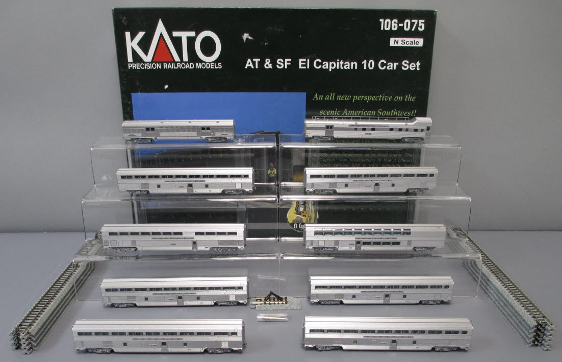 Kato 106-075 N Scale Santa Fe ATSF El Capitan 10-Car Set