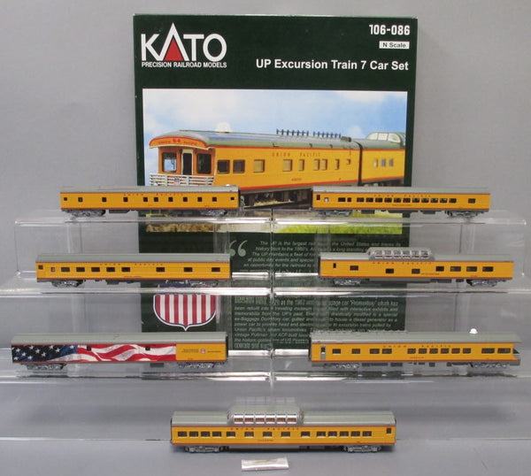 Kato 106-086 N Union Pacific Excursion N Gauge Train Set (Set of 7 