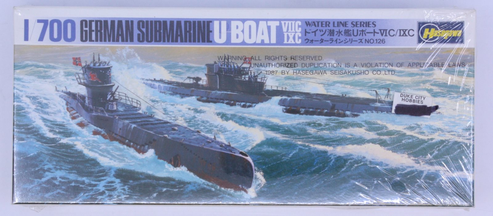 Hasegawa WL.S126 1/700 German Submarine U Boat VIIC IXC No126-Water Li ...