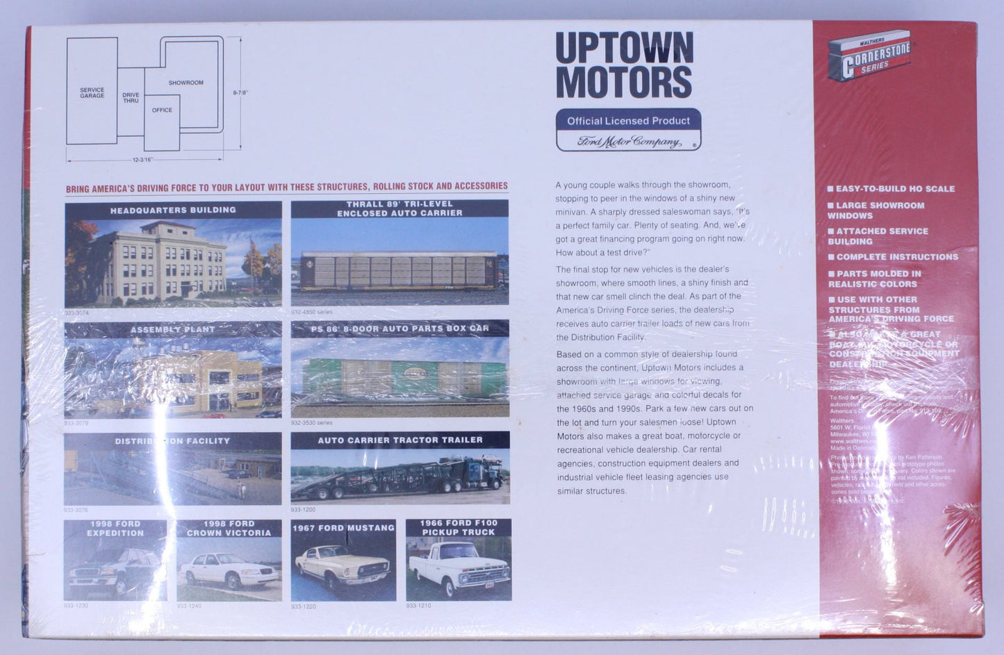 Walthers 933-3077 HO Scale Uptown Motors Building Kit