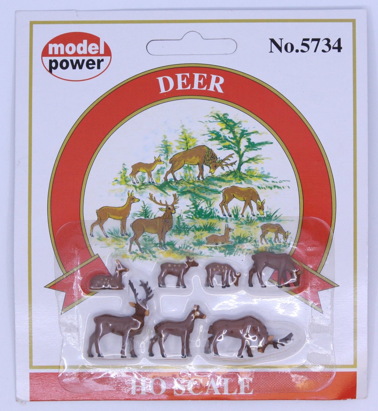 Model Power 5734 HO Deer Animal Figures (Set of 7)