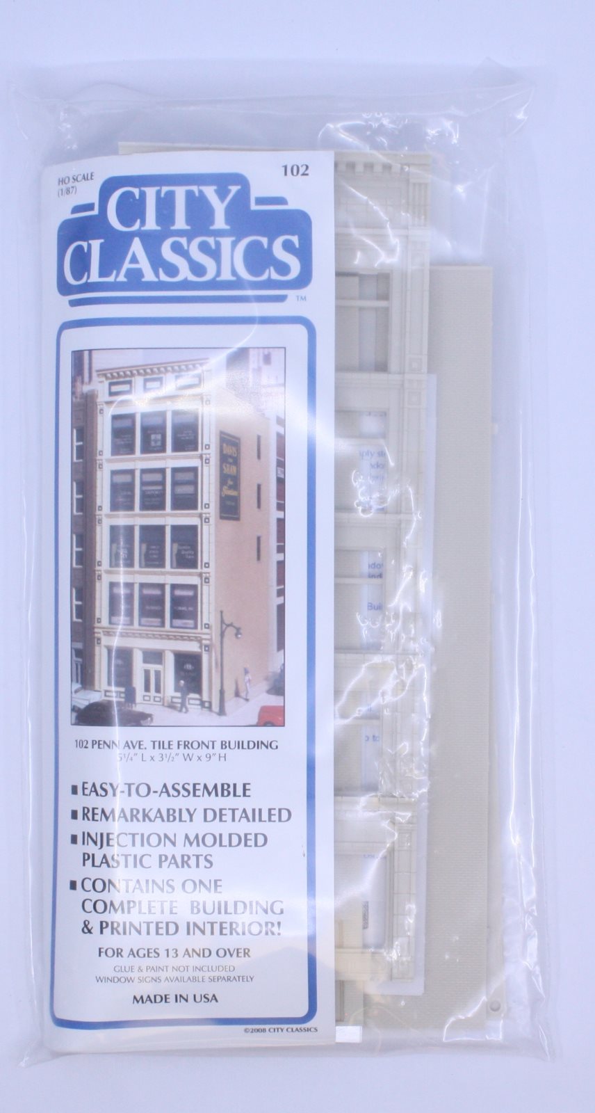 City Classics 102 HO Penn Ave Tile-Front Building Kit