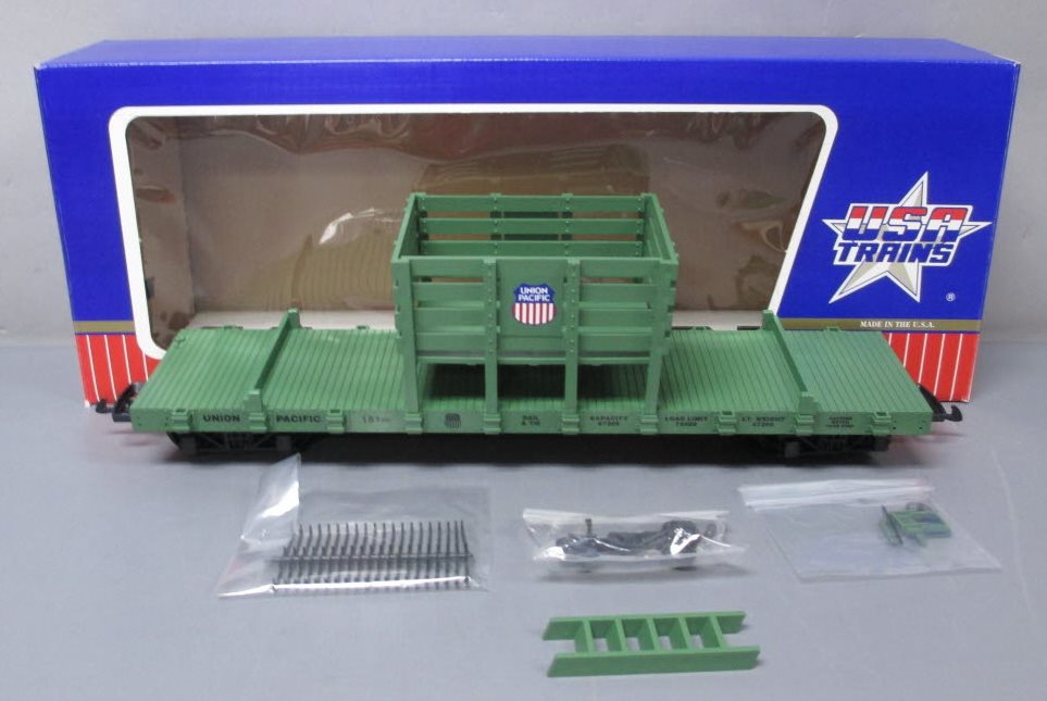 USA Trains R1814 G Union Pacific Green Rail & Tie Car