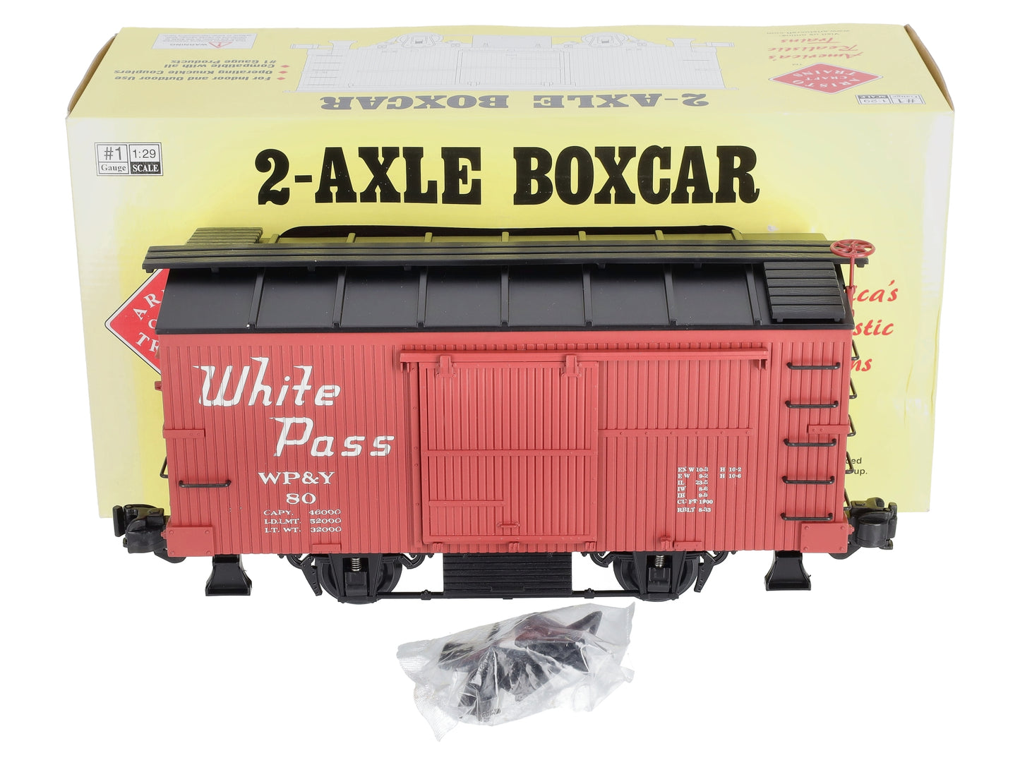 Aristo-Craft 40315 G Scale White Pass & Yukon 20' Boxcar #80