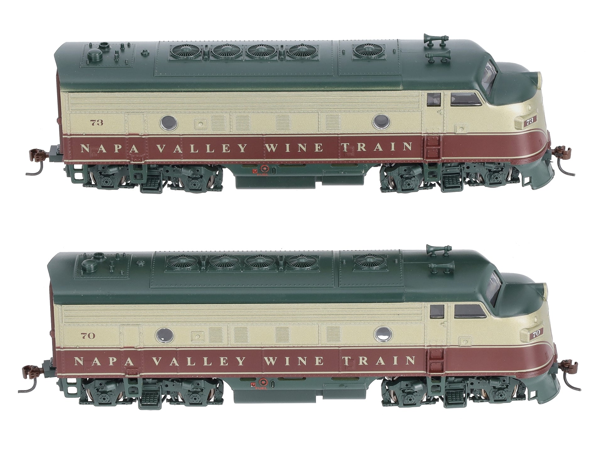 Athearn 85101 HO Napa Valley Railroad F7 A/A Diesel Locomotive #70, #7 –  Trainz