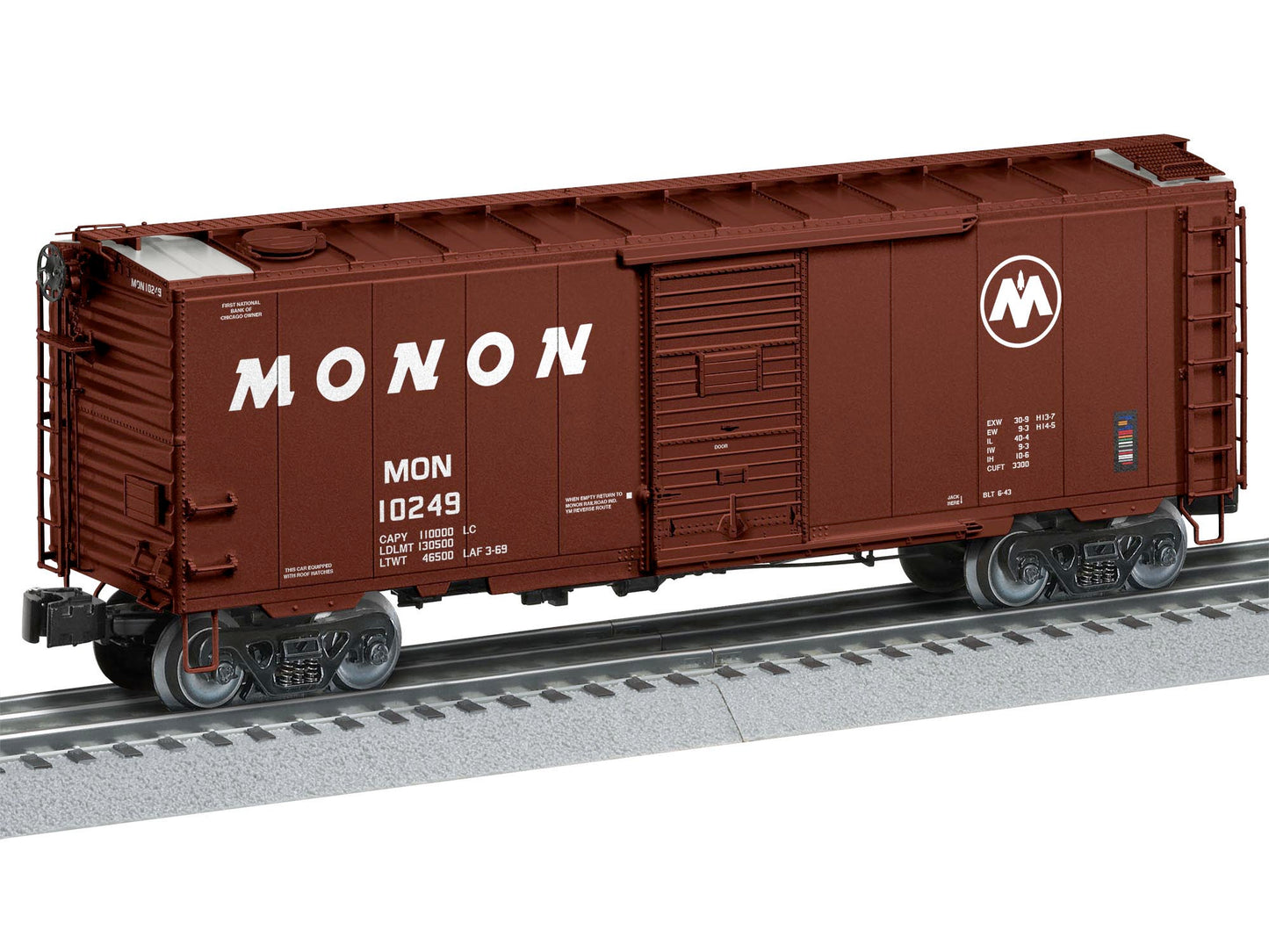 Lionel 2126091 O Monon Roof-Hatch Boxcar #10249