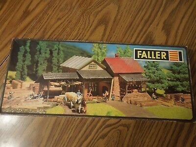 Faller B-230 HO Scale Sawmill Kit with Motor & Light Building KIt