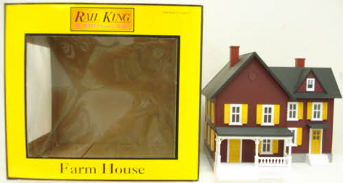 MTH 30-90253 Farm House - Maroon w/ Yellow Shutters