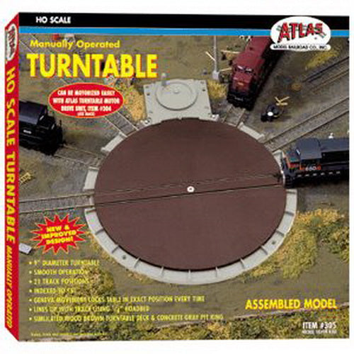 Atlas 0305 HO Manually Operated Turntable 9" Diameter