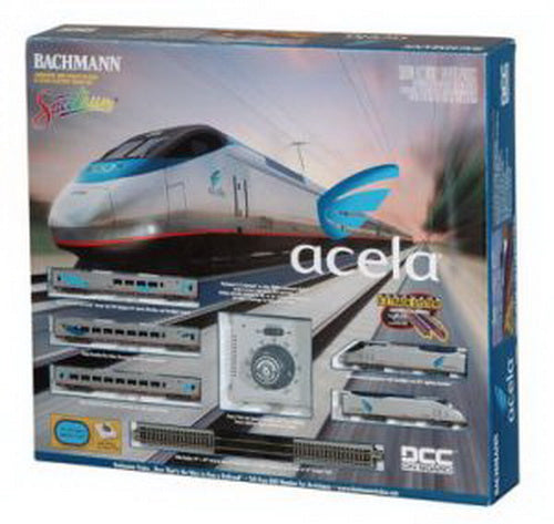 Bachmann 24130 N Gauge Amtrak Acela Electric Passenger Train Set w/ DCC