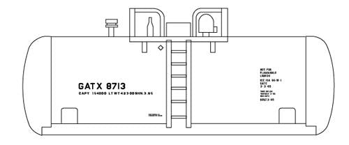 Atlas 32532 N Scale GATX/DOW Tank Car #2