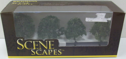 Bachmann 32107 Scene Scapes 2"-2.25" Walnut Trees (Set of 4)