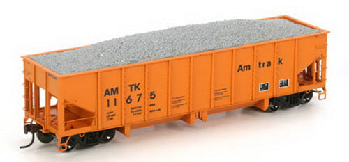 Athearn 76413 HO Amtrak RTR Outside Braced Ballast Hopper w/Load #11675