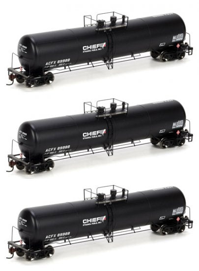 Athearn 97603 HO Chief Ethanol Fuels 30K Gallon Ethanol Tank Cars (Set of 3)