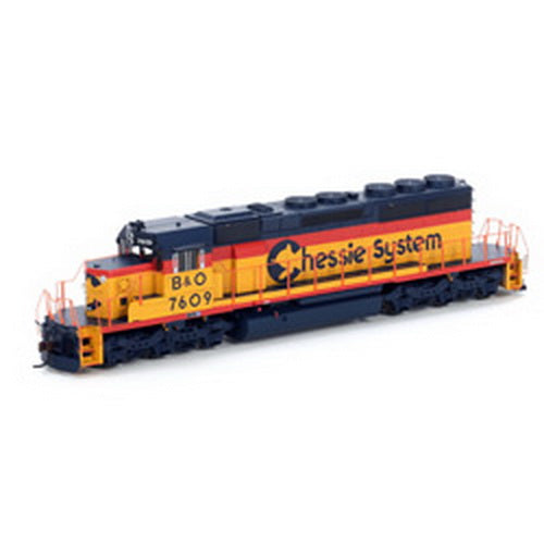 Athearn 95177 HO RTR SD40-2 w/88" Nose, Chessie/B&O #7609