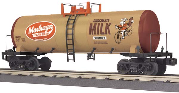 MTH 30-73335 O Gauge Marburger Dairy Chocolate Milk Modern Tank Car #19380