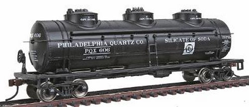 Bachmann 17128 HO Philadelphia Quartz Company 40' 3-Dome Tank Car