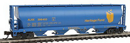 Bachmann 19189 N Heritage Fund 4 Bay Cylindrical Grain Hopper