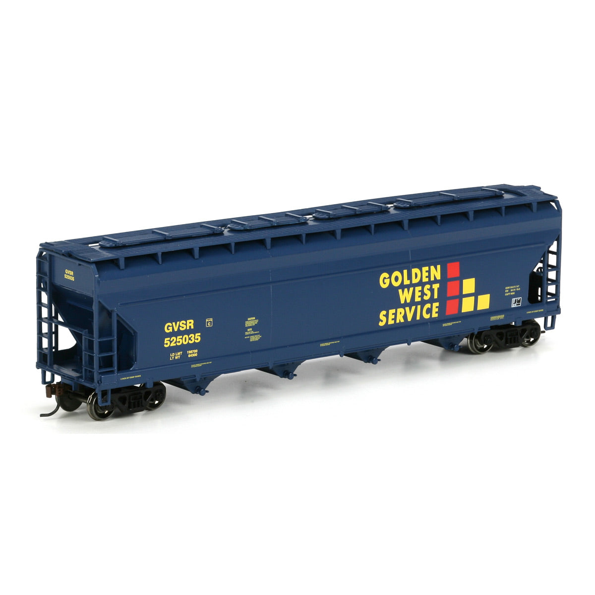 Athearn 72319 HO Scale Golden West Service ACF 5250 Centerflow Hopper #525035