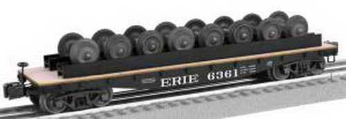 Lionel 6-27889 O Erie 40' Flatcar w/Wheel Load