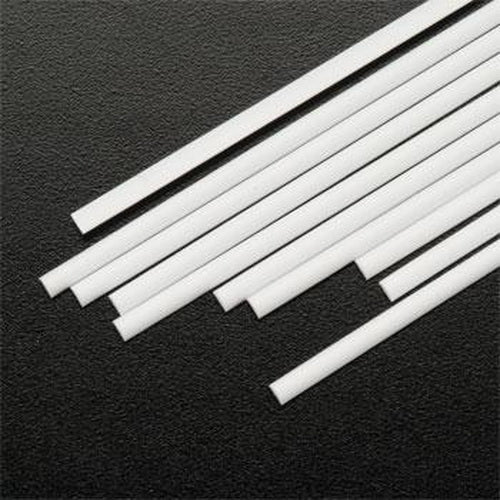 Plastruct 90883 .100" x 10" x .050" Half-Round Styrene Rod (Pack of 10)