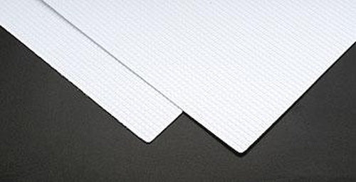 Plastruct 91539 12" x 1/8" x 7" Square Tile Sheet (Pack of 2)