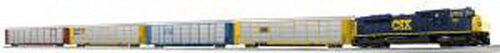 Lionel 6-11180 O CSX Modern SD80MAC Auto Carrier Diesel Train Set #809