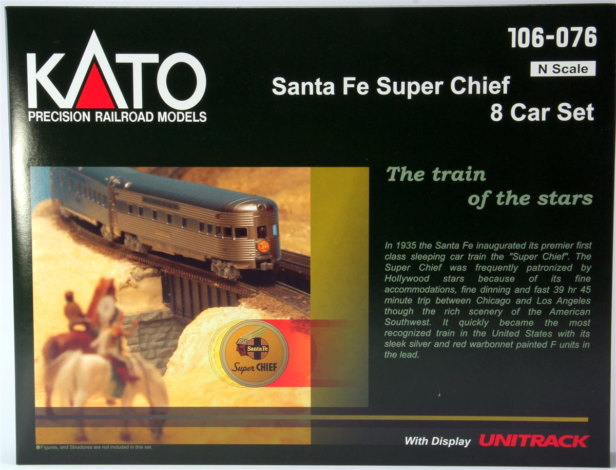 Kato 106-076 N Santa Fe Super Chief Passenger Cars (Set of 8)