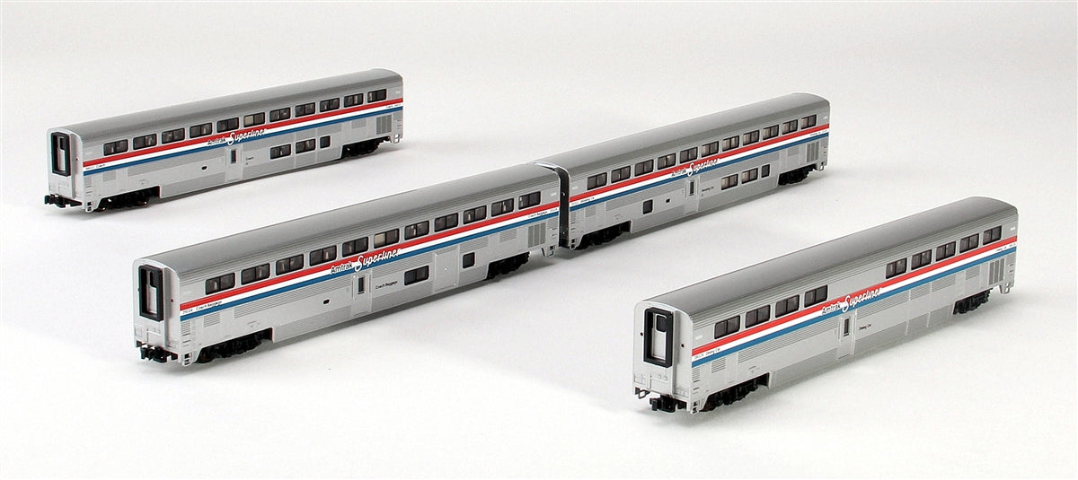 Kato 106-3517 N Amtrak Phase III Superliner Passenger Cars - Set A (Set of  4)