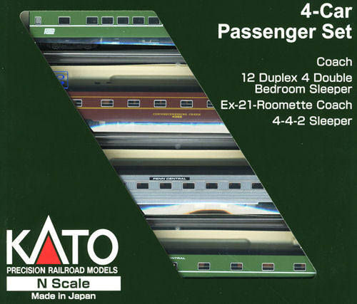 Kato 106-3521 N Penn Central 4-Car Passenger Set