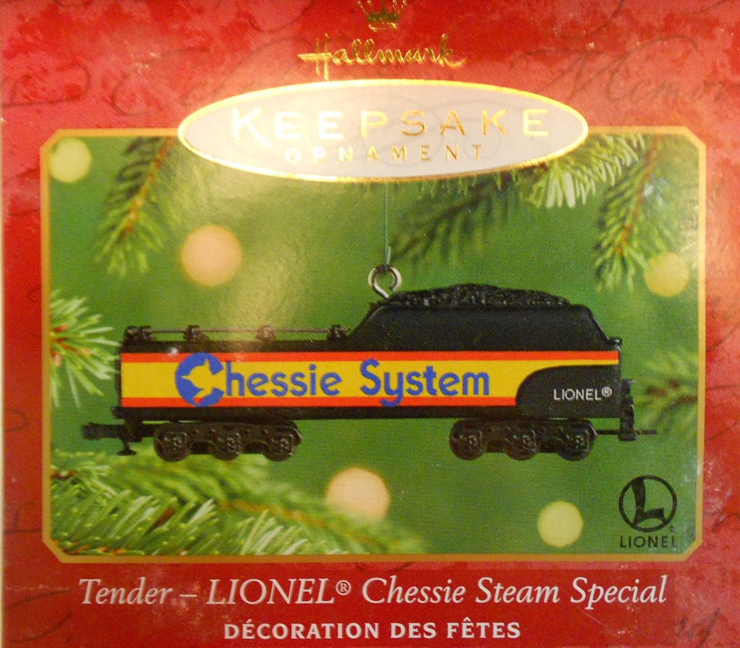 Hallmark QX6285 Tender Lionel Chessie Steam Special Christmas Ornament