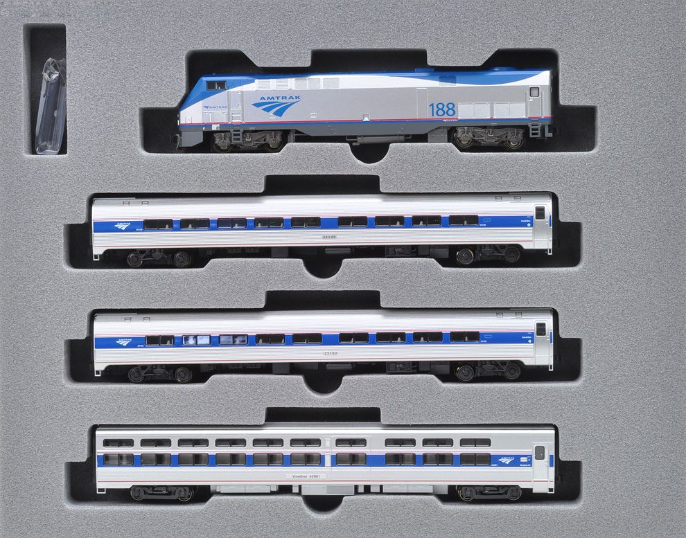 Kato 106-6281 Amtrak P42 Ph VI Intercity Express N Gauge Diesel Train Set  w/DCC