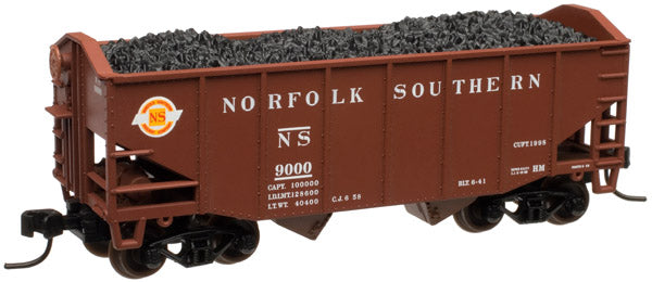 Atlas 41334 N Norfolk & Southern 2-Bay 55-Ton Fishbelly Coal Hopper #9000