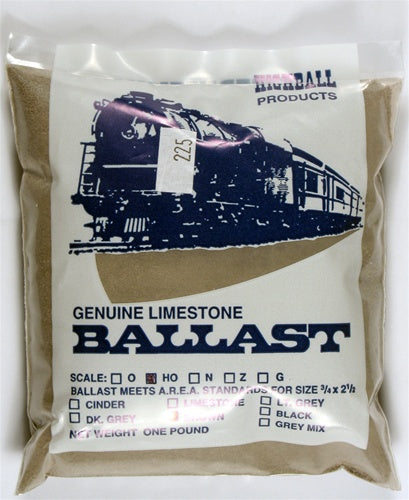 Highball Products 225 HO Scale Ballast Brown Genuine Limestone 16 Oz.