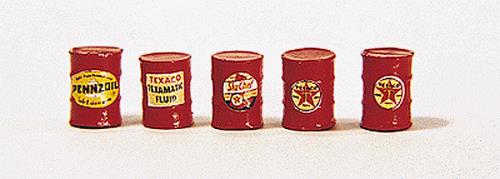 JL Innovative Design 313 HO Scale Red Barrels (Pack of 5)