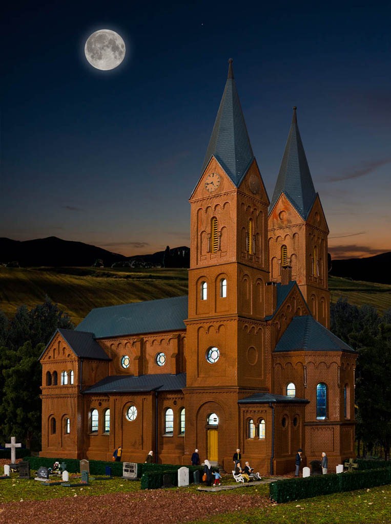 Kibri 39760 HO Scale Roman Catholic Church Kit