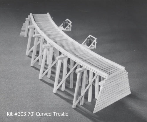 Campbell Scale Models 303-295 HO 70' Curved Trestle Building Kit