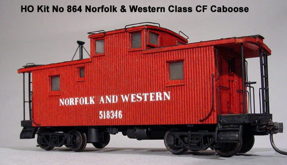 American Model Builders 864 HO Laser Art N&W Class CF Caboose Kit