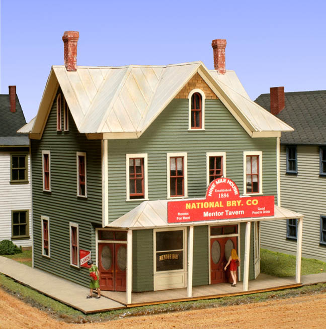 American Model Builders 145 HO  Nine Mile House and Tavern Laser Art Kit