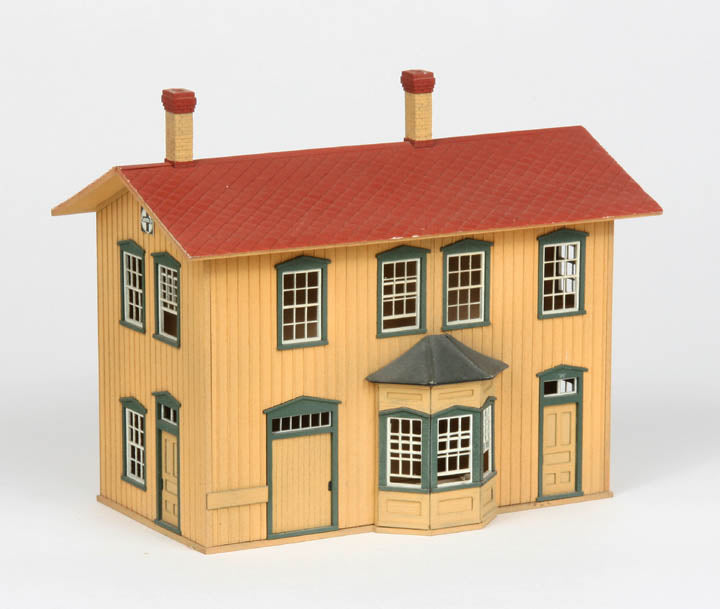 American Model Builders 125 HO Scale Laser Art Santa Fe 2-Story Depot # 1 Kit