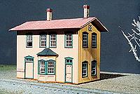 American Model Builders 125 HO Scale Laser Art Santa Fe 2-Story Depot # 1 Kit