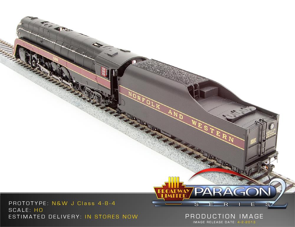 Broadway Limited 2554 HO Norfolk & Western Class J 4-8-4 Paragon2™ #608