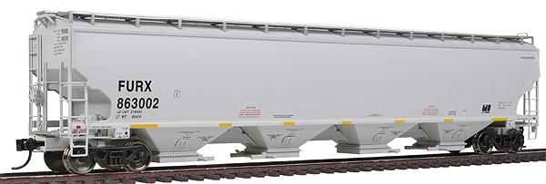 Walthers 920-105810 HO FURX 67' Trinity 6351 4-Bay Covered Hopper #863002