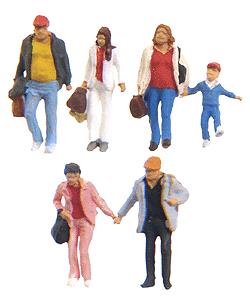 Preiser 79192 N Walking Travelers Figures #3 (Set of 6)