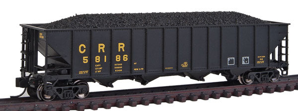 Trainworx Inc 2414-40 N Clinchfield 100-Ton Quad Hopper w/Coal Load #58186