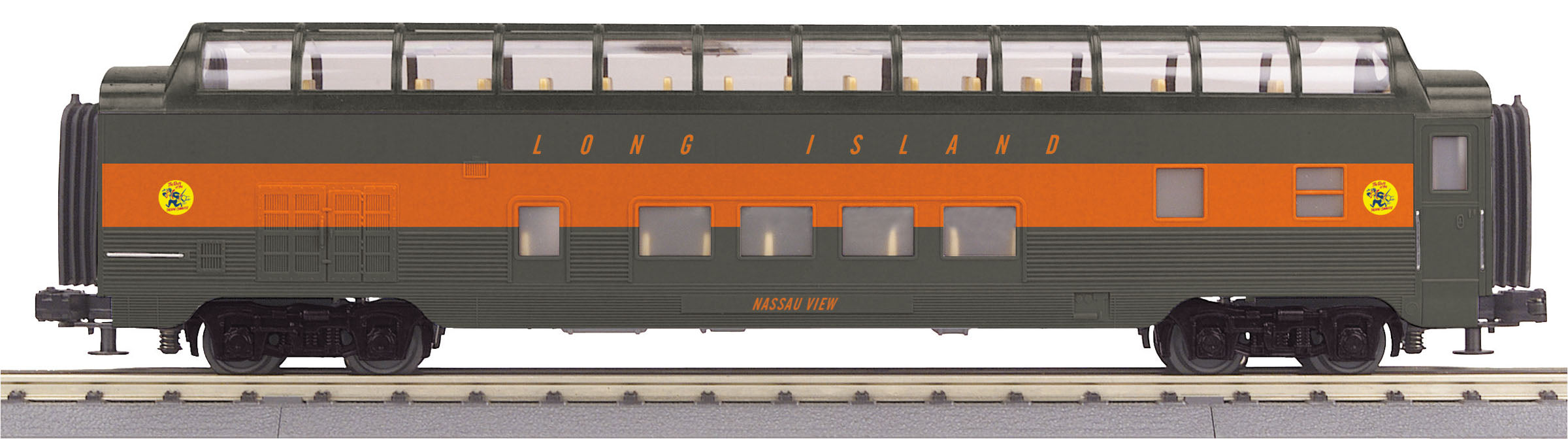 Rail King Pennsylvania 60’ streamlined full-length offers vista dome car