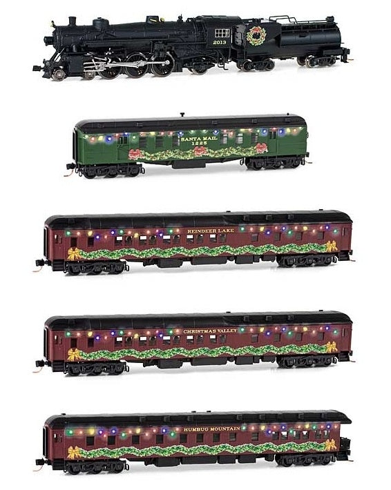 Micro Trains 99321200 N Scale Home for the Holiday Steam Train Set Trainz